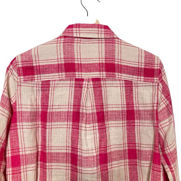 Sezane  Paris Tomboy Shirt Linen Blend  Women's Size 4 FR 36 Button Down Top - Picture 8 of 14